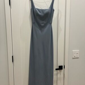 Jenny Yoo Slate Blue Maxi Dress